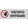 10PZ ETICHETTE ADESIVE 150X50 "VIETATO ENTRARE"