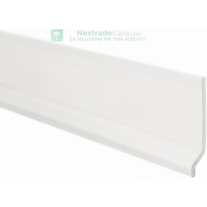 BATTISCOPA IN PVC mm70x9 Bianco-barra mt 2