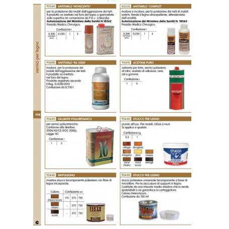 Acetone puro - lt.5 4 pezzi