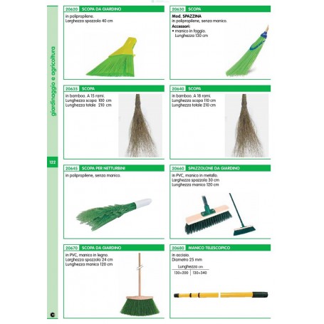 10PZ SCOPA DA GIARDINO IN PLASTICA CM.40 ART.023