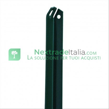 10 Paletti Recinzione 225 cm Ferro Plastificato Verde Pali per Rete da  Giardino