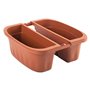 1PZ BALCONETTA DOPPIA 'KLUNIA' cm 40 x 19,8 x 18,5 lt.7 terracotta