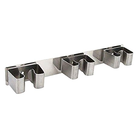 6PZ BARRA APPENDISCOPA IN ACCIAIO INOX 3 posti