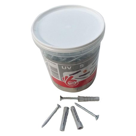 1PZ TASSELLO NYLON CON VITE 'UV' Ã˜ 10 x 40 + vite 5 x 60mm (50 pz)