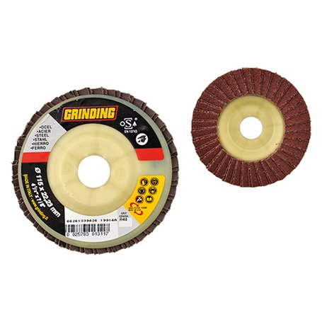 10PZ DISCO LAMELLARE PER FERRO Ã¸ 115 gr. 40 codice 501240