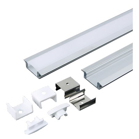 PROFILO CANALINA IN ALLUMINIO PER STRIP LED 3351 mm 23 x 15,5 - largh.max 12