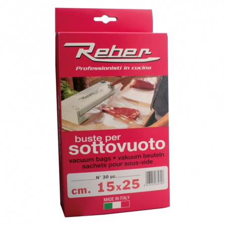 1PZ SACCHETTI PRETAGLIATI PER SOTTOVUOTO 25 x 35 cf. 30 pz