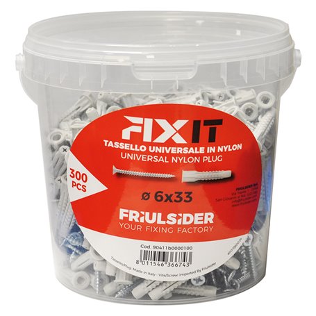 1PZ TASSELLO NYLON 'FIXIT' Ã˜ 8 x 51 mm TSP 5 x 60 mm 130 pz