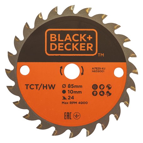 LAMA TCT PER MINI SEGA CIRCOLARE 'A7525-XJ' Ã¸ 85 mm foro 10 mm - 24 denti