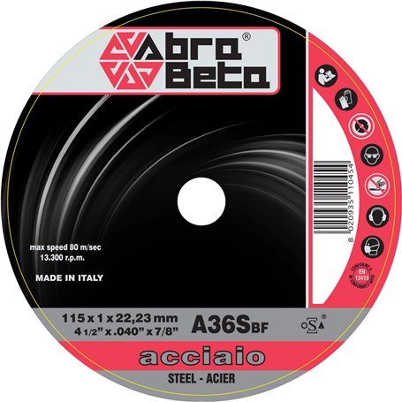 50PZ ABRABETA DISCO FERRO DIAMETRO.115X1,0