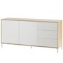 KIT CREDENZA BROOKLYN 2 ANTE + 3 CASSETTI CANADIAN/BIANCO ARTIK