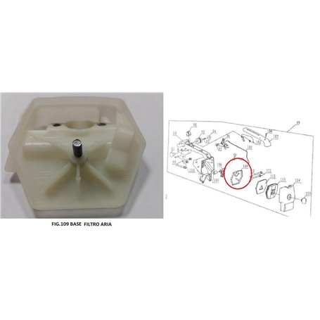 MOTOSEGA J-SKY ZL2500(FIGURA.109 BASE FILTRO)