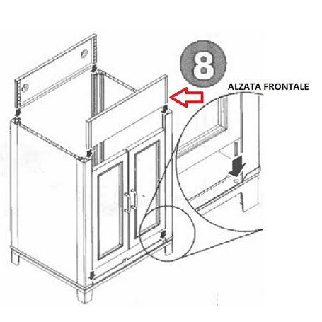 KIT LAVATOIO RESINA BIANCO-(ALZATA FRONTALE)