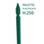 PALETTO A "T" SEZIONE MM 35X35X3,5 ALTEZZA 250 CM PLASTIFICATO VERDE PER RECINZIONI