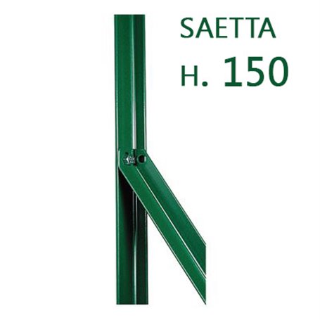 SAETTA A "L" ALTEZZA 150 CM VERDE PLASTIFICATA Per sostegno paletti per recinzione