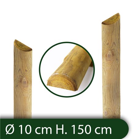 Mezzi Pali in legno Recinzioni Staccionate Giardino Trattati Ã˜ 10x150 H