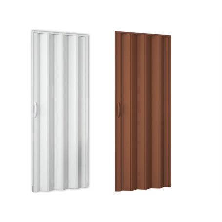 PORTA A SOFFIETTO PVC CM.82X210H NOCE