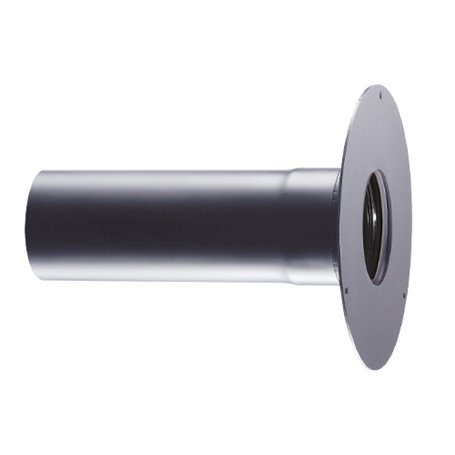 RACCORDI PROFESSIONAL PELLET A MURO NERO DIAMETRO 8cm